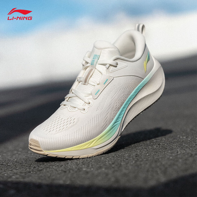 PLUS会员：李宁 吾跃 2.0 V2 女跑步鞋 ARSU070 云雾白