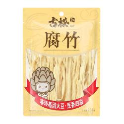 古松食品 古松豆制品黄豆腐竹手工豆腐皮易泡发火锅凉拌素食食材250*2袋