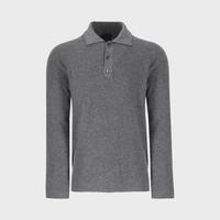 Massimo Dutti 男式户外运动通勤长袖Polo领针织衫