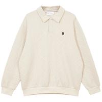 杰克·琼斯（JACK&JONES）25年秋季男装宽松肌理感翻领上衣运动休闲卫衣男长袖打底衫 A00 月光灰 3XL 195