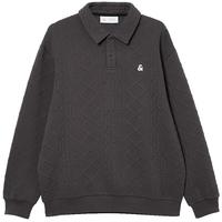 杰克·琼斯(JACK&JONES)25年秋季男装宽松肌理感翻领上衣运动休闲卫衣男长袖打底衫 E39 页岩紫 XL 185