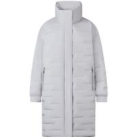 波司登（BOSIDENG）【反季】轻薄鹅绒羽绒服女中长款90绒收腰商务通勤保暖翻领外套 薄暮灰8966 M 165/88A