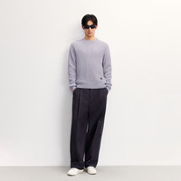 杰克·琼斯(JACK&JONES)男装秋季毛衣针织衫纯色可机洗羊毛面料通勤长袖上衣225313029 C39傍晚的阴霾 3XL (195)