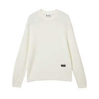 杰克·琼斯（JACK&JONES）男装秋季毛衣针织衫纯色可机洗羊毛面料通勤长袖上衣225313029 A42奶白 M （175）