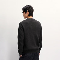 杰克·琼斯（JACK&JONES）男装秋季毛衣针织衫纯色可机洗羊毛面料通勤长袖上衣225313029 E39珍珠黑 XS （165）