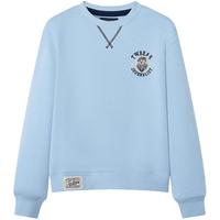 Teenie Weenie小熊女装卫衣2025冬秋保暖舒适加绒基础圆领上衣 浅蓝色 XL