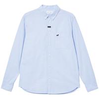 杰克·琼斯（JACK&JONES）25年男装秋季商务长袖衬衫男士休闲纯棉舒适衬衣男法斗犬刺绣上衣 C39天蓝 L 180