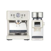 Barsetto 咖啡机 15Bar浓缩萃取蒸汽打奶泡小型一体机BAE-M3米白色