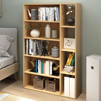 木以成居 LY-4188 北欧风格储物书架 原木色 五层四格