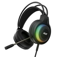 宏碁 国补、京东PLUS:宏碁（acer）OHW303游戏耳机头戴式电竞耳麦有线麦克风 7.1虚拟音效RGB灯光