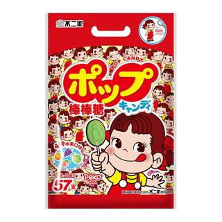 不二家袋装混合水果牛奶口味棒棒糖 儿童休闲零食 安全纸棒