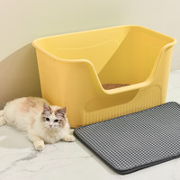 猫砂盆超大号特大开放式半封闭厕所防外溅幼猫咪猫屎盆缅因猫用品