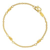 周生生黄金足金花十字间杨桃手链31745B计价17厘米3.95克