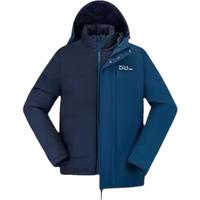 Jack Wolfskin狼爪冲锋衣男秋冬户外保暖600蓬鹅绒羽绒内胆三合一5121332 5121332-1383/电光蓝/偏小一码 M 175/96A充绒量：105G