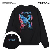 2025秋冬字母印花潮流卫衣户外运动日常休闲套头圆领卫衣 MY5014黑色