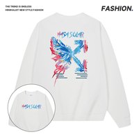 2025秋冬字母印花潮流卫衣户外运动日常休闲套头圆领卫衣 MYW3206白色