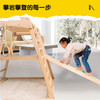 智扣儿童攀爬架1-3岁室内实木婴儿宝宝小型家庭游乐园滑滑梯秋千组合 原木攀爬架