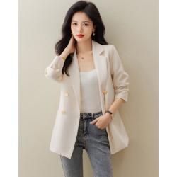 马克华菲 女装中长款小西装女春秋气质百搭通勤高端显瘦女式外套