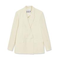 LILY 【醋酸面料】轻薄透气西装女气质通勤两粒扣无垫肩西服外套女