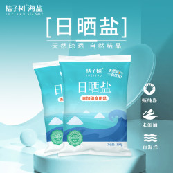 桔子树 日晒海盐未加碘食用盐350g*8食用盐腌制炒菜下酱