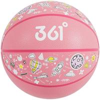 361°篮球儿童中小学训练室内外耐磨5号橡胶幼儿儿童玩具篮球 儿童【5号】太空粉