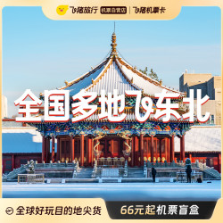 [全国多地飞东北]199特价机票卡美食地图机票盲盒随心飞多地