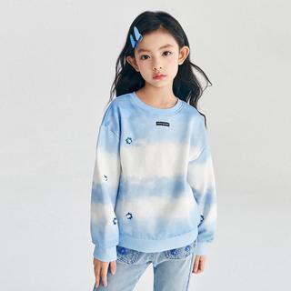 太平鸟童装圆领女童卫衣春季小花儿童长袖