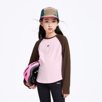 Annil安奈儿 童装女童圆领长袖T恤2025年秋运动休闲弹力时尚打底衫