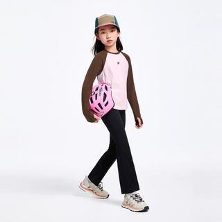 Annil安奈儿 童装女童圆领长袖T恤2025年秋运动休闲弹力时尚打底衫