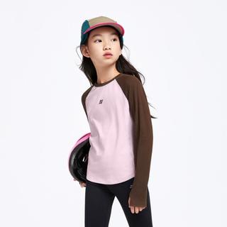 Annil安奈儿 童装女童圆领长袖T恤2025年秋运动休闲弹力时尚打底衫