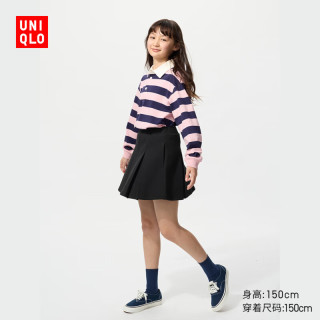 UNIQLO/优衣库童装女童快干运动迷你裙裤短裙短裤半身裙 475537 478158/09黑色 110