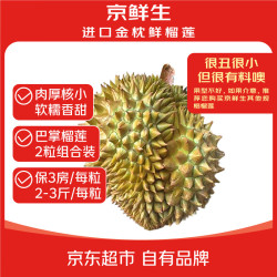 京鲜生 金枕榴莲 巴掌榴莲2个（单粒2-3斤）+蜜柚11斤+巨无霸软籽石榴6粒