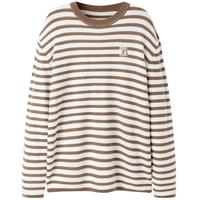 【圆领条纹套头衫】春秋圆领都市休闲通勤针织衫女