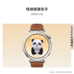 华为 HUAWEI 手表WATCH GT 5运动智能两周续航蓝牙通话体温血氧心率监测健康送男女朋友礼物 皮表带+贴膜
