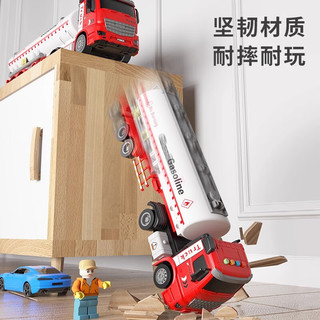 妈宝孖宝油罐车玩具儿童超大号男孩汽车模型工程车0-5油缸大卡车货车