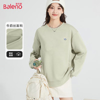 班尼路卫衣女装秋季圆领韩版潮流穿搭百搭宽松版长袖女上衣9.2 灰绿#云鲸K 【棉柔亲肤】 L