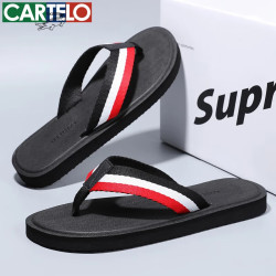 CARTELO 卡帝乐鳄鱼 人字拖男夏季外穿防滑户外拖鞋