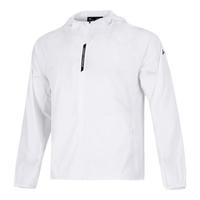 安德玛（Under Armour）男子初秋薄款训练外套连帽透气舒适百搭上衣跑步运动休闲夹克 白色100 XL