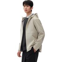 安踏防泼水梭织运动外套男士春季跑步训练运动服休闲夹克上衣 沙丘灰-2 2XL (男185)