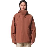 伯希和【山系】羽绒冲锋衣男女三合一鹅绒内胆防水外套12240128棕L 男女同款栗棕色