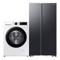 三星 SAMSUNG 冰洗套装 654L升风冷无霜对开门冰箱+10KG除菌滚筒洗衣机 RS62DG50B8B1+WW10DG5U24AW