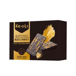 KE·OLA 黑金芝士薄脆饼干480g 休闲零食