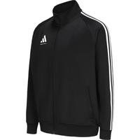 移动端、京东百亿补贴：adidas 开春外套女25年条纹潮流外套立领夹克运动 黑底白条纹 TR30JT-BW M