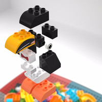 费乐（FEELO）儿童积木大颗粒拼装玩具大块拼插diy补充包 动物积木【袋装】100颗粒