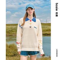 bosie AGENDER 25年秋季撞色纽扣polo领毛衫男潮