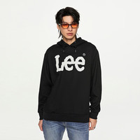 Lee 经典色舒适版型logo男连帽长袖卫衣休闲