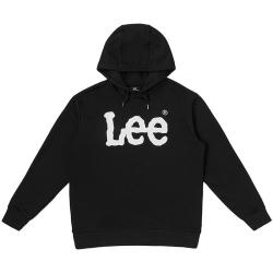 Lee 经典色舒适版型logo男连帽长袖卫衣休闲潮流LMT00677 黑色 M
