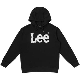 Lee 经典色舒适版型logo男连帽长袖卫衣休闲潮流LMT00677 黑色 M