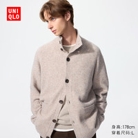 优衣库男装/男女同款souffle yarn舒芙蕾针织开衫/长袖毛衣毛衫480023 32 深米色 XS 160/76A/XS