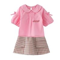 哈咪奇 夏季女童短袖短裙奇幻丛林休闲百搭印花儿童婴幼中童